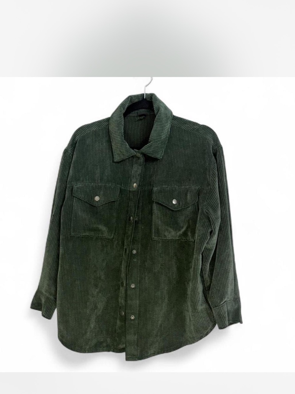 Wild Fable Green Corduroy Button-Up Shacket